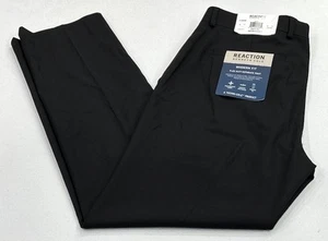 Kenneth Cole Reaction Men's Techni-Cole Modern-Fit Pants, Black, Size 34X30 - Picture 1 of 4