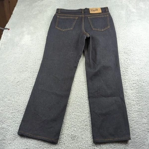 VTG Sears Jeans Boys 16 Husky 34x30 Black Denim Scovil Zip Rare Patch USA Materi - Picture 1 of 21