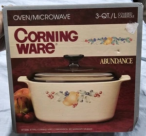 Cazuela cubierta vintage Corning Ware Abundance 3 cuartos NOS 6014446 - Imagen 1 de 4