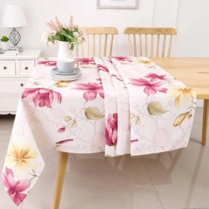 Polyester Tablecloths for Rectangle Tables | (70/144) - TC1503 Fushia Floral ... - Picture 1 of 7