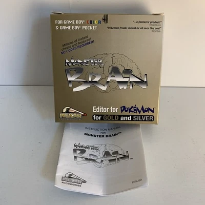 Monster Brain Pokemon 2000 dorado y plateado Game Boy Nintendo accesorio SOLO EN CAJA Foto 1 de 4