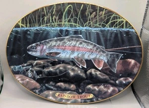 Plato de colección 1994 Bradford Exchange Rainbow Trucha Agua Dulce Juego Peces de América - Imagen 1 de 2