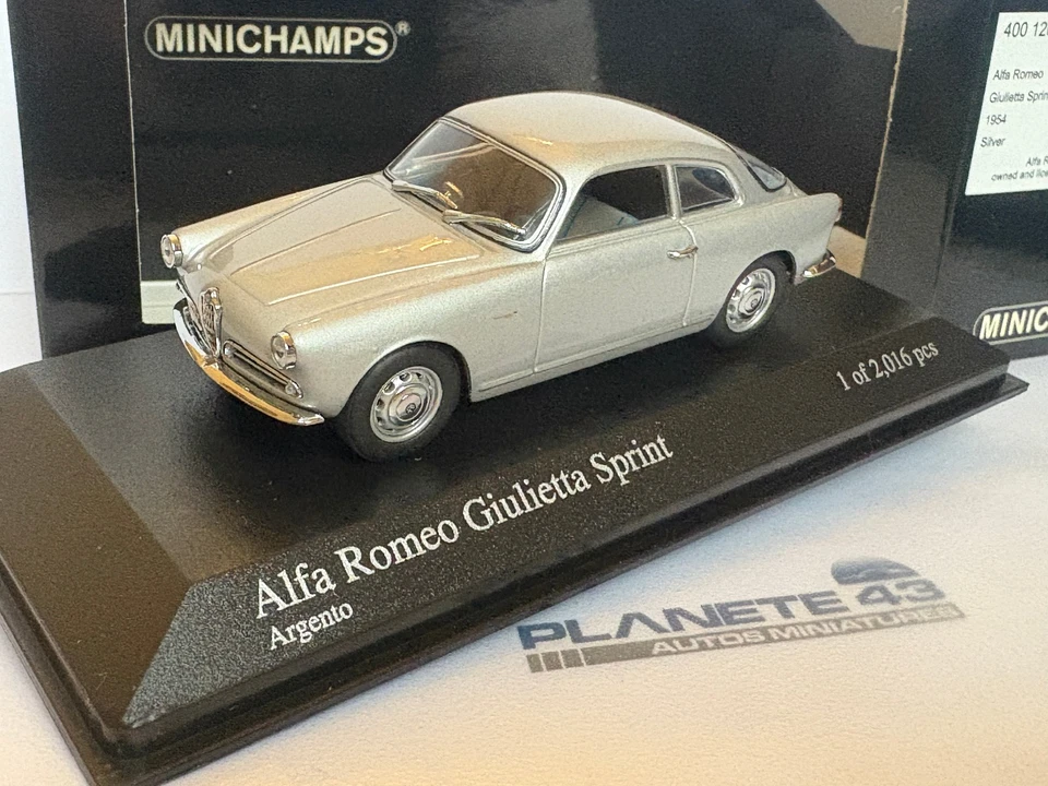 MINICHAMPS 400120400 ALFA ROMEO GIULIETTA SPRINT 1964 SILVER 1/43 - Photo 1/4