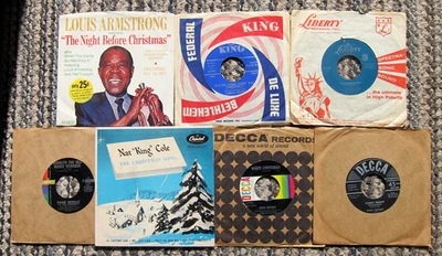LOT OF 35 CHRISTMAS RELATED 45 RPM RECORDS - nice cleaned selection Foto 1 de 4