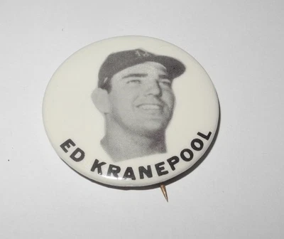 1960's Baseball Ed Kranepool New York Mets World Series Souvenir Pin Button - Image 1 of 2