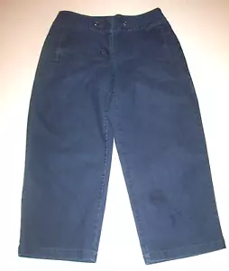 Damen Liz Claiborne Mid-Rise Stretch blau Denim Caprihose 8 - Bild 1 von 2