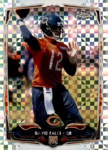2014 Topps Chrome Xfractors Chicago Bears Football Card #168 David Fales - Picture 1 of 2