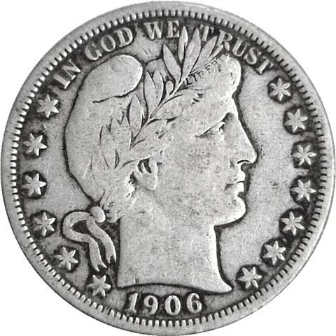 1906-O BARBER SILVER HALF DOLLAR *EXTREMELY FINE* VERY SCARCE!!! FREE SHIPPING!! Cover