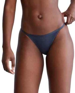 Nuevo con etiquetas Calvin Klein Mujer (X-LARGE) TANGA MICRO CUERDA ELÁSTICA IDEAL QD5115-411 - Imagen 1 de 2
