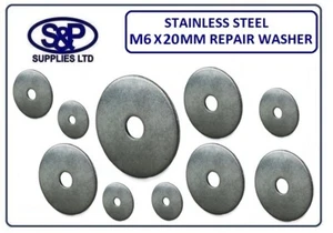6MM X 20MM A2 REPARACIÓN ACERO INOXIDABLE LAVADORA PENNY LAVADORAS ST/ACERO ST/ST M6 X 20 - Imagen 1 de 4