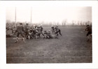 Punter in Motion to Punt Football Leather Heads Americana 1940s Vintage Photo