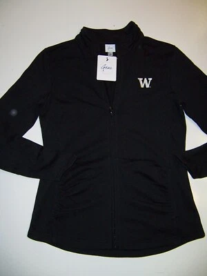 NWT Wisconsin Badgers  Gear Sports M women's New zip Jacket Black logo New - Image 1 of 2