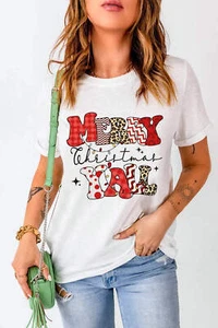 Letter Graphic Round Neck Short Sleeve T-Shirt - Picture 1 of 6