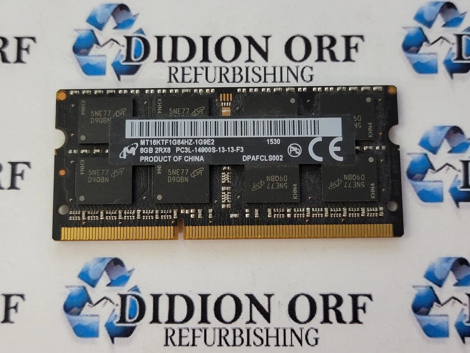 PORTATIL MICRON 8 GB DDR3L RAM PC3-1866 MHz 2Rx8 MT16KTF1G64HZ-1G9, SKU 15824 Foto 1 de 1