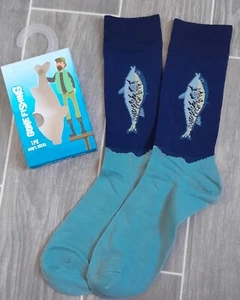 NUEVO Divertidos Calcetines PESCA/PESCADOR Novedad Hombre en Caja de Regalo Talla 7-11. Pesca - Imagen 1 de 3