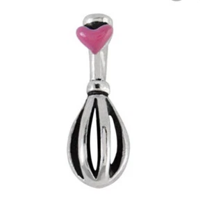 Origami Owl KITCHEN WHISK w/HEART Floating Enamel FOOD & COOKING Charm - Picture 1 of 3