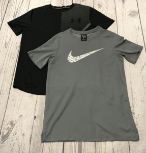 Nike / Under  Armour Boy’s Youth Athletic Running Training  Shirts Size L - Picture 1 of 13