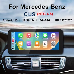 12.3" Android 13 CarPlay Touchscreen Navi Car Radio for Mercedes CLS 350 550 - Picture 1 of 12