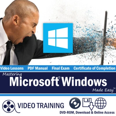 Learn Microsoft WINDOWS 10 Training Tutorial DVD and Digital Course 164 Lessons - Image 1 of 4