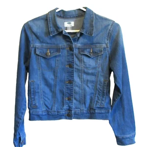 Girls Denim Jacket Girls Sz XL Classic Button Clouse Long Sleeve Old Navy - Picture 1 of 5