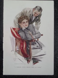 A Merciless Silence Reigned While He Waited Victorian Era Harrison Fisher 1909 - Picture 1 of 1