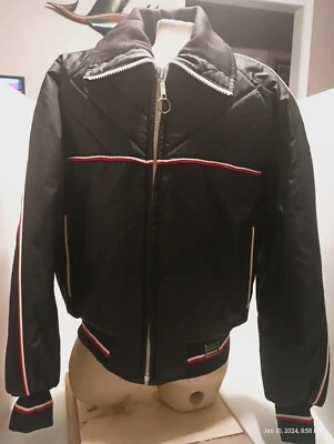复古雅马哈 Maxim Wear 雪地摩托车夹克黑色红色/白色男式 Med。 普通  — 第 1/4 张图片