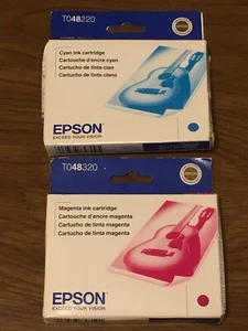 Cartuchos de tinta para impresora EPSON TO48320 - magenta y cian - nuevo stock antiguo - Imagen 1 de 4