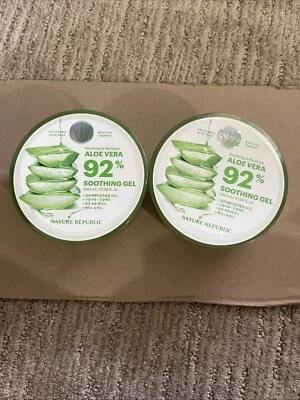 Pack Of 2 Nature Republic Soothing and Moisture Aloe Vera 92% Soothing Gel- 10oz - Image 1 of 2