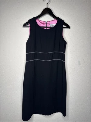 JULIAN TAYLOR Sheath Dress Black Sleeveless, No Size Or Fabric Tag - Image 1 of 4