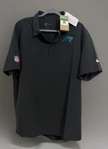 Nike Carolina Panthers Dri Fit NFL Team Apparel Men's Black Polo Shirt XL - Picture 1 of 5