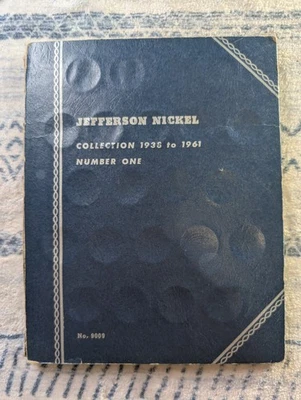 Whitman Coin Album, Jefferson Nickels 1938 - 1961, 55 Coins, Silver War Nickels - Image 1 of 4
