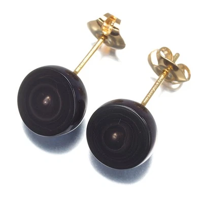 Auth TASAKI Earrings Freshwater Pearl 10.0mm/10.2mm Sliced M/G 18K YG  - Image 1 of 4