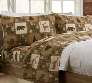 4-Piece Stonehurst Microfiber Full Wilderness Deer Ultra-Soft Sheet Set - Picture 1 of 4