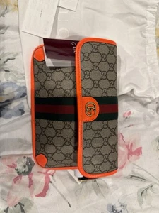 Gucci Ophidia GG Supreme Canvas Shoulder Bag Orange - Picture 1 of 17