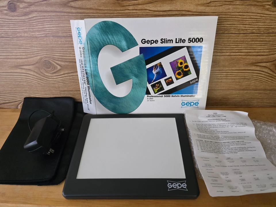 Gepe Slim Lite 5000 Iluminador Profesional G-2003 Caja de Luz 5000K Luz de Día Fli Foto 1 de 3