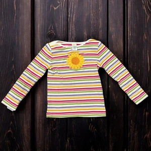 Girls Gymboree Sunflower Smiles Size 5 Tee T-Shirt Rainbow 2012 Top Stripe - Picture 1 of 7