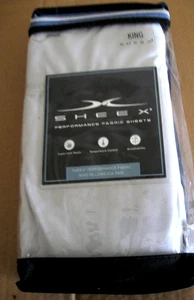 SHEEX PERFORMANCE Fabric (2) King Pillowcases PEARL BLUE Color NEW in PACKAGE - Picture 1 of 4