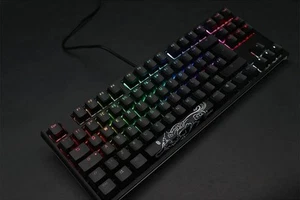 Ducky One2 TKL RGB (USB-C, jeu mécanique Kb, rétroéclairé, commutateurs marron, disposition britannique) - Photo 1/9