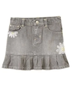 GYMBOREE FLOWER SHOWERS DENIM DAISY SKIRT 3 4 5 6 7 9 12 NWT - Picture 1 of 2