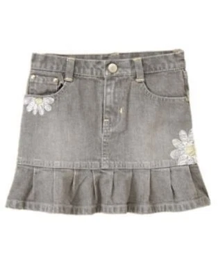 GYMBOREE FLOWER SHOWERS DENIM DAISY SKIRT 3 4 5 6 7 9 12 NWT - Image 1 of 2