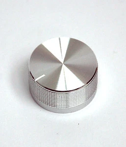 5pc Aluminum Insert Type Knob KNB004D size=φ30x16mm 30x16mm Hole=18T Silver RoHS - Picture 1 of 6