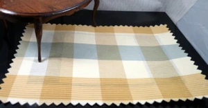 Designer Fabric 1:12 USA DOLLHOUSE RUG 9" x 6" KRAVET - Picture 1 of 2