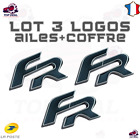 lot 3 x Logo FR Noir Pour SEAT Cupra Ibiza Leon Emblème Autocollants Métal