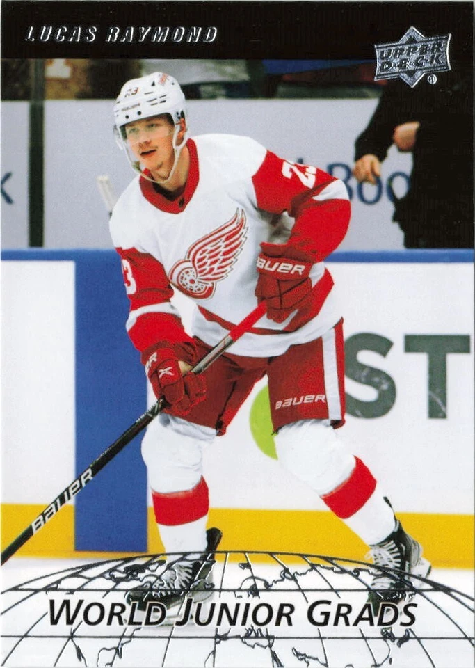 2022-23 Upper Deck Series 2 Lucas Raymond WORLD JUNIOR GRADS insert #WG-9 - Image 1 of 2