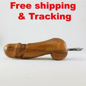 Bottle Opener Penis Shape Wooden Handle Wood Handicraft Tools Bar Gift (size 8") - Picture 1 of 12