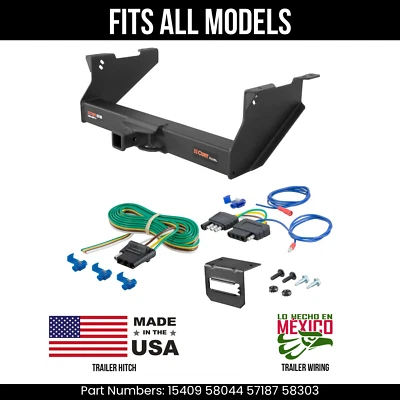 Сцепное устройство для прицепа 2013 Ram 3500 с 5-контактной проводкой подходит для всех буксировочных устройств Curt 17K 2 дюйма 15409 - Изображение 1 из 4