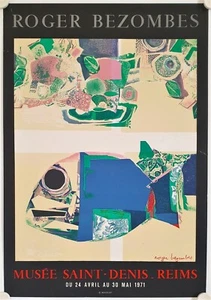 Plakat ROGER BEZOMBES 1971 Ausstellung Museum Saint Denis Reims - Mourlot - Bild 1 von 4