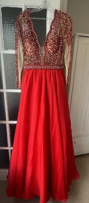 JOVANI Red PROM EVENING DRESS BALLGOWN Size 6/8/10 - Image 1 of 4