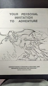 Your Personal Invitation to Adventure DND Pamphlet - Bild 1 von 3
