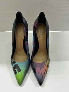 Schutz Damen-Pumps mehrfarbig Größe 6,5 hergestellt in Brasilien einfaches Stück - Bild 1 von 7